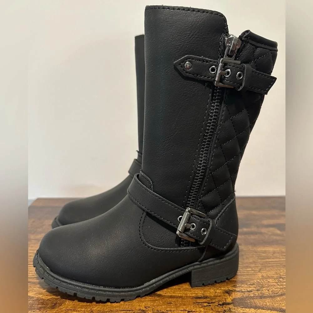 Thereabouts Toddler Girls Black Lil Hailey Flat Heel Riding Boots NWT Va…